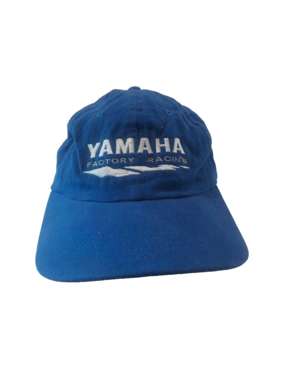 Yamaha Factory Racing Men's Embroidered Ball Cap Leather Buckle Strap Blue OSFA
